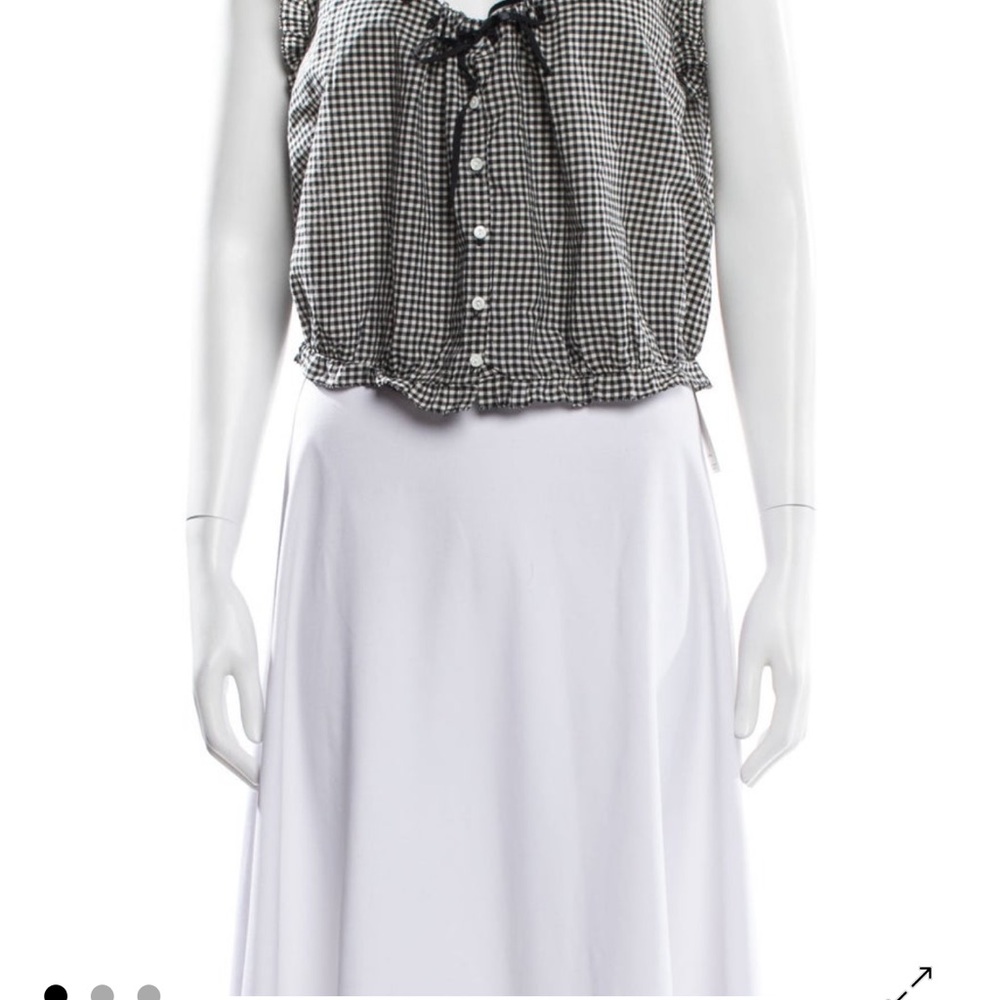 Doen plaid print scoop neck